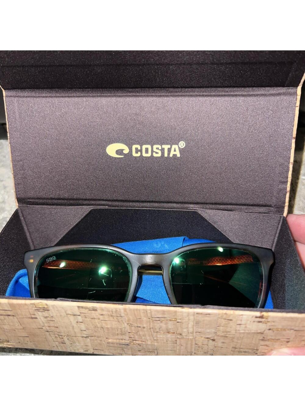 Costa Sullivan Tortoise Frame Polarized Mens Square Sunglasses